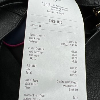 Wiz Kidz Cheesesteaks - Receipt - Cheesesteaks Near Me - Easton, Pennsylvania Wiz Kidz Cheesesteaks - Receipt - Cheesesteaks Near Me - Easton, Pennsylvania
