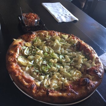 Spinning Dough - Bacon, Brussel sprouts, and cauliflower pizza - Pizza Near Me - Oakland, California
