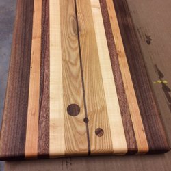 Wood It Is - Project #1: Cutting board with inlaid plugs
