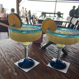 Margaritas with a water view