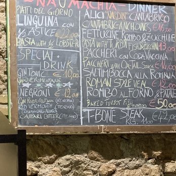 Naumachia - Menu. Pricing is crazy. Note: $12 Negroni. - Italian Near Me - Rome, RM