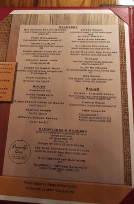 Menu photo 2 Kennedy's Cove Clarence, NY