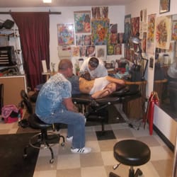 Knobtown Ink Spot - Mike and sketch...reviving a side tattoo.