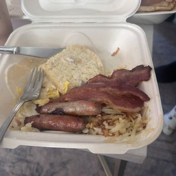 Biscuit House - Full Biscuit Breakfast (I already ate the eggs but comes with 2) - Breakfast & Brunch Near Me - Lakewood, Washington