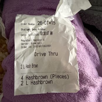Burgerville - This is my bag receipt with my order and time. - Burgers Near Me - Newberg, Oregon Burgerville - This is my bag receipt with my order and time. - Burgers Near Me - Newberg, Oregon