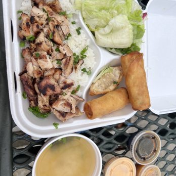 Roll & Grill - Lunch special Chicken Teriyaki, Gyoza (2 Pcs), Egg Roll and miso soup - Japanese Near Me - Fullerton, California Roll & Grill - Lunch special Chicken Teriyaki, Gyoza (2 Pcs), Egg Roll and miso soup - Japanese Near Me - Fullerton, California