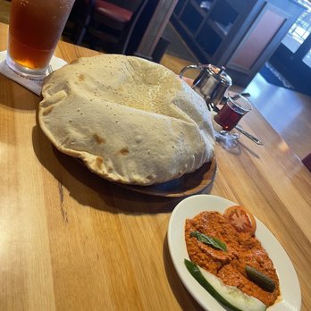 Bosphorous - Dr Phillips - Lavas (hollow bread) Muhammara (red pepper dip) - Turkish Near Me - Orlando, Florida Bosphorous - Dr Phillips - Lavas (hollow bread) Muhammara (red pepper dip) - Turkish Near Me - Orlando, Florida