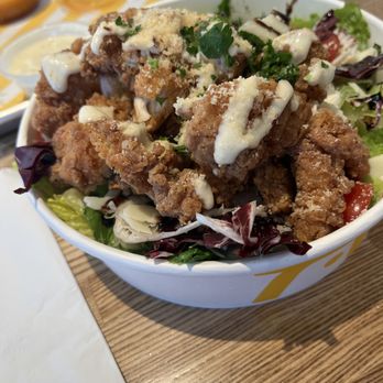 Starbird Chicken - Bella Chop Salad with crunchy/fried chicken - so so good! - Chicken Shop Near Me - Cupertino, California Starbird Chicken - Bella Chop Salad with crunchy/fried chicken - so so good! - Chicken Shop Near Me - Cupertino, California