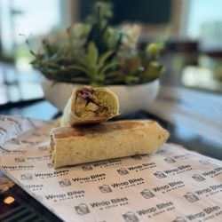 A falafel street style wrap