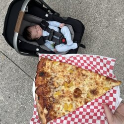Slice Slice O’Baby - Pizza as big as my baby!! Love the jumbo slice!