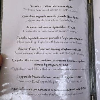 La Scala Bistrot - Menù - Lumbard Near Me - Livigno, SO