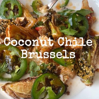 Poppycocks - Coconut Chili Brussels - New American Near Me - Traverse City, Michigan Poppycocks - Coconut Chili Brussels - New American Near Me - Traverse City, Michigan
