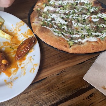 Slackwater - The Gyro pizza and some wings - Pizza Near Me - Sandy, Utah