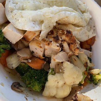 Original ChopShop - Teriyaki Chicken Bowl with sweet potato hash and added egg whites - New American Near Me - Plano, Texas