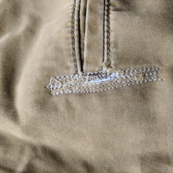 Tran Tailor - The original tear was the size of the white part in the middle. - Sewing & Alterations Near Me - Spring, Texas