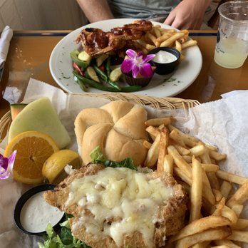Gramma Dot's - Fried grouper sandwich (lunch menu) and bacon-wrapped shrimp! - Seafood Near Me - Sanibel, Florida Gramma Dot's - Fried grouper sandwich (lunch menu) and bacon-wrapped shrimp! - Seafood Near Me - Sanibel, Florida