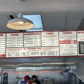Five Guys - Menu - Burgers Near Me - Broken Arrow, Oklahoma Five Guys - Menu - Burgers Near Me - Broken Arrow, Oklahoma