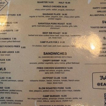 Camp Outpost - Updated menu 9/7/22 - New American Near Me - San Antonio, Texas