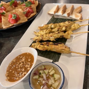 Khon Thai Kitchen By Seeda - Satay and peanut sauce - Thai Near Me - Austin, Texas Khon Thai Kitchen By Seeda - Satay and peanut sauce - Thai Near Me - Austin, Texas