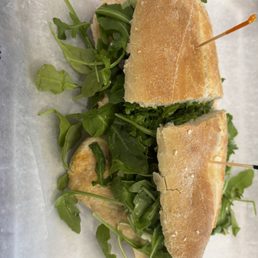 A delicious grilled chicken, roasted red peppers & fresh mozzarella!
