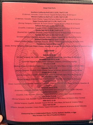 Menu photo 1 Hiro Hiro Sushi & Hibachi Sallisaw, OK Menu photo 1 Hiro Hiro Sushi & Hibachi Sallisaw, OK