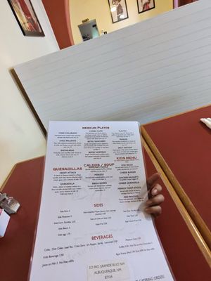 Menu photo 5 Ramona’s Mexican Cafe Albuquerque, NM