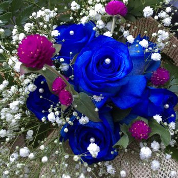 Grace Flowers - Beautiful and vibrant blue roses for a baby boy! - Florists Near Me - Downey, California
