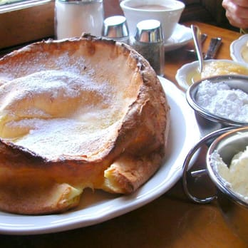 Original Pancake House - dutch baby with condiments...photo credit Ronald Holden www.cornichon.org - Breakfast & Brunch Near Me - Madison, Wisconsin