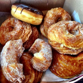Sweet Dozen - 2 glazed, 4 custard filled cinnamon doissants + a free chocolate donut! - Donuts Near Me - Sacramento, California Sweet Dozen - 2 glazed, 4 custard filled cinnamon doissants + a free chocolate donut! - Donuts Near Me - Sacramento, California