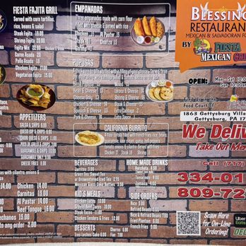 Fiesta Mexican Grill - New menu - Fast Food Near Me - Gettysburg, Pennsylvania Fiesta Mexican Grill - New menu - Fast Food Near Me - Gettysburg, Pennsylvania
