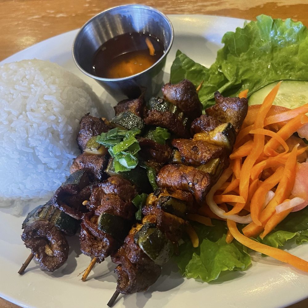 Basil Leaf Vietnamese Restaurant - Beef skewers and rice - Vietnamese Near Me - Albuquerque, New Mexico