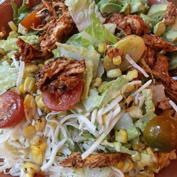 Corner Restaurant - 7-Layer with Adobo Chicken (supposed to come with spicy ranch dressing which clearly it did not) - Bars Near Me - Austin, Texas