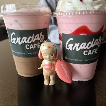 Gracias Cafecito - Valentine's Day menu: chocolate covered strawberry latte, and strawberry crème frap - Breakfast & Brunch Near Me - Paramount, California Gracias Cafecito - Valentine's Day menu: chocolate covered strawberry latte, and strawberry crème frap - Breakfast & Brunch Near Me - Paramount, California