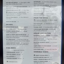 Food menu.