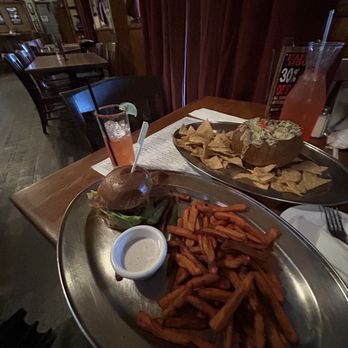 Saddle Ranch Chop House - Chicken Sandwich with sweet potato fries - Steakhouses Near Me - West Hollywood, California