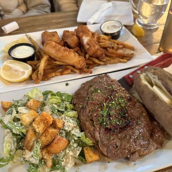 Bighorn Tavern - Fish and chips, prime rib eye (looked good on camera but was very dry) - Bars Near Me - Reno, Nevada Bighorn Tavern - Fish and chips, prime rib eye (looked good on camera but was very dry) - Bars Near Me - Reno, Nevada