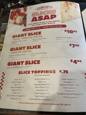 Menu photo 1 Grimaldi's Pizzeria Tampa, FL Menu photo 1 Grimaldi's Pizzeria Tampa, FL