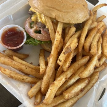 Sammy's Smash Burgers - a hamburger and french fries - Food Trucks Near Me - Fairview, Oregon Sammy's Smash Burgers - a hamburger and french fries - Food Trucks Near Me - Fairview, Oregon