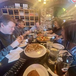 The gang enjoying the food!