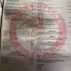 Mexican Street Food - Main menu
