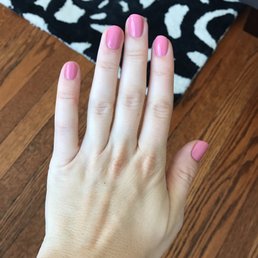 A beautifully done shellac manicure. A beautifully done shellac manicure.