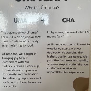 ÜMACHA - UMACHA - Bubble Tea Near Me - Edgewater, New Jersey