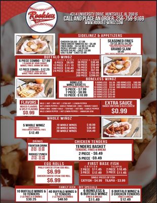 Menu photo 3 Rookiez Wingz Madison, AL