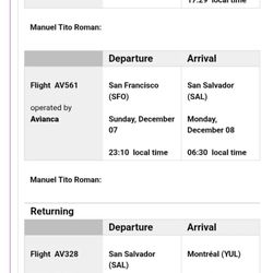 J & L Shuttle Service - And I want trip for the two dates Dec. 07 2015 and Dec. 21. 2025