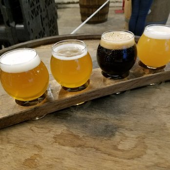 Kane Brewing - Flight of 4 - overhead, wave tank, mexican brunch and mosaic punch - Breweries Near Me - Ocean, New Jersey