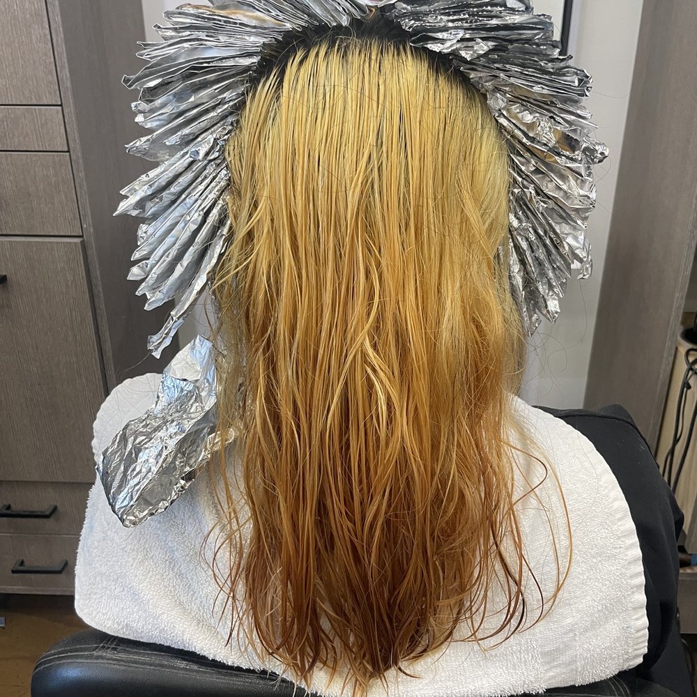 Legends Ladera Salon - Middle of process - Hair Salons Near Me - Ladera Ranch, California Legends Ladera Salon - Middle of process - Hair Salons Near Me - Ladera Ranch, California