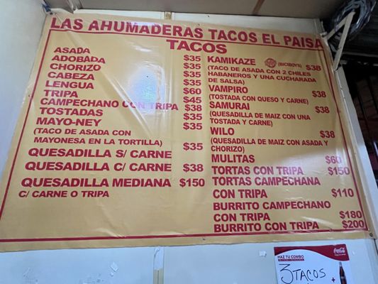 Menu photo 5 Las Ahumaderas Tijuana, BCN Menu photo 5 Las Ahumaderas Tijuana, BCN