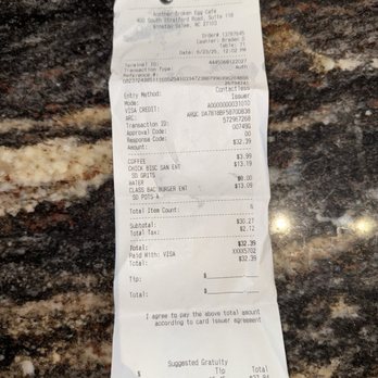 Another Broken Egg Cafe - Receipt - American Near Me - Winston Salem, North Carolina