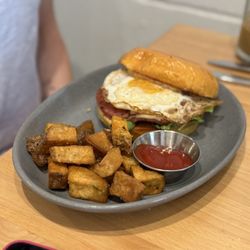 Cafe Lift - Pork roll and fried egg sandwich. I think they. Called it Taylor ham on the menu.