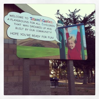 Tatum's Garden Fully Inclusive Accessible Playground - The welcome sign as you enter Tatum's Garden. - Playgrounds Near Me - Salinas, California Tatum's Garden Fully Inclusive Accessible Playground - The welcome sign as you enter Tatum's Garden. - Playgrounds Near Me - Salinas, California